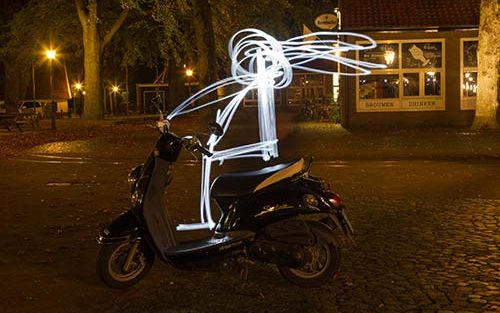 Light painting tijdens de Fotocursus Verdieping in de Achterhoek